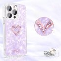 Housse Kingxbar Epoxy Series avec cristaux Swarovski originaux iPhone 13 Pro violet