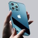 Joyroom Chery Mirror Case Cover pour iPhone 13 Cadre Métallique Bleu (JR-BP907 bleu royal)