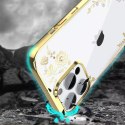 Kingxbar Moon Series Boîtier de luxe avec cristaux Swarovski pour iPhone 13 Pro Or rose
