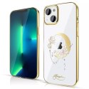 Kingxbar Moon Series Boîtier de luxe avec cristaux Swarovski pour iPhone 13 gold (Butterfly)