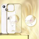 Kingxbar Moon Series Boîtier de luxe avec cristaux Swarovski pour iPhone 13 gold (Butterfly)