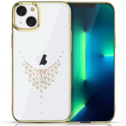 Kingxbar Sky Series Boîtier de luxe avec cristaux Swarovski pour iPhone 13 gold (Dew)