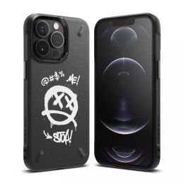 Ringke Onyx Design Durable TPU Case Cover pour iPhone 13 Pro noir (Graffiti) (OD551E233)