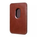 Étui portefeuille en cuir pour cartes magnétiques iCarer pour iPhone 12 / 13 (Pro / Max / Mini) (compatible MagSafe) marron (XKB