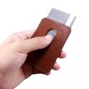 Étui portefeuille en cuir pour cartes magnétiques iCarer pour iPhone 12 / 13 (Pro / Max / Mini) (compatible MagSafe) marron (XKB