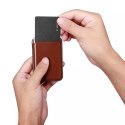 Étui portefeuille en cuir pour cartes magnétiques iCarer pour iPhone 12 / 13 (Pro / Max / Mini) (compatible MagSafe) marron (XKB