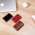 Étui portefeuille en cuir pour cartes magnétiques iCarer pour iPhone 12 / 13 (Pro / Max / Mini) (compatible MagSafe) marron (XKB