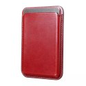 Étui portefeuille en cuir pour cartes magnétiques iCarer pour iPhone 12 / 13 (Pro / Max / Mini) (compatible MagSafe) rouge (XKB0