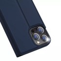 Etui type bibliothèque Dux Ducis Skin Pro pour iPhone 13 Pro Max bleu