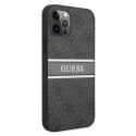 Guess GUHCP12L4GDGR iPhone 12 Pro Max 6,7" szary/grey hardcase 4G Stripe