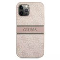 Guess GUHCP12L4GDPI iPhone 12 Pro Max 6,7" różowy/pink hardcase 4G Stripe