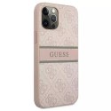 Guess GUHCP12L4GDPI iPhone 12 Pro Max 6,7" różowy/pink hardcase 4G Stripe