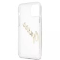 Guess GUHCP12LKTRSVGO iPhone 12 Pro Max 6,7" Transparent hardcase Vintage Script Gold