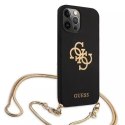 Guess GUHCP12LLSC4GBK iPhone 12 Pro Max 6,7" czarny/black hardcase 4G Gold Chain Collection