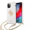 Guess GUHCP12LLSC4GWH iPhone 12 Pro Max 6,7" biały/white hardcase 4G Gold Chain Collection