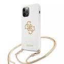 Guess GUHCP12LLSC4GWH iPhone 12 Pro Max 6,7" biały/white hardcase 4G Gold Chain Collection