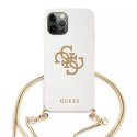 Guess GUHCP12LLSC4GWH iPhone 12 Pro Max 6,7" biały/white hardcase 4G Gold Chain Collection