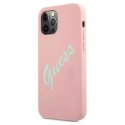 Guess GUHCP12LLSVSPG iPhone 12 Pro Max 6,7" różowo zielony/green pink hardcase Silicone Vintage