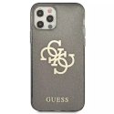 Guess GUHCP12LPCUGL4GBK iPhone 12 Pro Max 6,7" czarny/black hard case Glitter 4G Big Logo