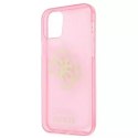 Guess GUHCP12LPCUGL4GPI iPhone 12 Pro Max 6,7" różowy/pink hard case Glitter 4G Big Logo