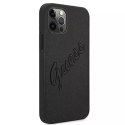 Guess GUHCP12LRSAVSBK iPhone 12 Pro Max 6,7" czarny/black hardcase Saffiano Vintage Script