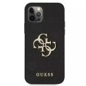 Guess GUHCP12LSA4GGBK iPhone 12 Pro Max 6,7" czarny/black hardcase Saffiano 4G Metal Logo