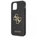 Guess GUHCP12LSA4GGBK iPhone 12 Pro Max 6,7" czarny/black hardcase Saffiano 4G Metal Logo