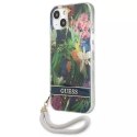 Guess GUHCP13MHFLSB iPhone 13 6.1" étui rigide bleu / bleu Flower Strap