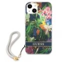 Guess GUHCP13MHFLSB iPhone 13 6.1" étui rigide bleu / bleu Flower Strap