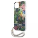 Guess GUHCP13MHFLSB iPhone 13 6.1" étui rigide bleu / bleu Flower Strap