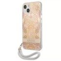 Guess GUHCP13MHFLSD iPhone 13 6.1 "or / or étui rigide Flower Strap