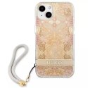 Guess GUHCP13MHFLSD iPhone 13 6.1 "or / or étui rigide Flower Strap