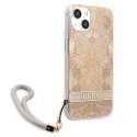 Guess GUHCP13MHFLSD iPhone 13 6.1 "or / or étui rigide Flower Strap