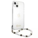 Guess GUHCP13MKPSWH iPhone 13 6.1" Etui rigide transparent Blanc Perle