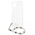 Guess GUHCP13MKPSWH iPhone 13 6.1" Etui rigide transparent Blanc Perle