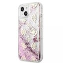 Guess GUHCP13MLGPEPI iPhone 13 6.1" étui rigide rose / rose Peony Liquid Glitter