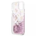 Guess GUHCP13MLGPEPI iPhone 13 6.1" étui rigide rose / rose Peony Liquid Glitter