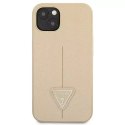 Guess GUHCP13MPSATLE iPhone 13 6,1" étui rigide beige / beige SaffianoTriangle Logo