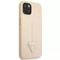 Guess GUHCP13MPSATLE iPhone 13 6,1" étui rigide beige / beige SaffianoTriangle Logo