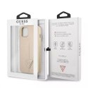 Guess GUHCP13MPSATLE iPhone 13 6,1" étui rigide beige / beige SaffianoTriangle Logo