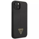 Guess GUHCP13MSLTGK iPhone 13 6.1 "étui rigide noir / noir Triangle en silicone