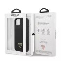 Guess GUHCP13MSLTGK iPhone 13 6.1 "étui rigide noir / noir Triangle en silicone