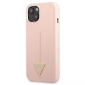 Guess GUHCP13MSLTGP iPhone 13 6.1 "rose / rose étui rigide Triangle en silicone