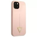 Guess GUHCP13MSLTGP iPhone 13 6.1 "rose / rose étui rigide Triangle en silicone