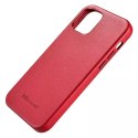 ICarer Case Etui en cuir véritable pour iPhone 12 Pro / iPhone 12 rouge (WMI1216-RD) (compatible MagSafe)