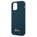 Guess GUHCP12LLSLMGBL iPhone 12 Pro Max 6,7" niebieski/blue hardcase Metal Logo Script