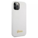 Guess GUHCP12LLSLMGWH iPhone 12 Pro Max 6,7" biały/white hardcase Metal Logo Script