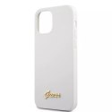 Guess GUHCP12LLSLMGWH iPhone 12 Pro Max 6,7" biały/white hardcase Metal Logo Script