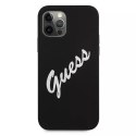 Guess GUHCP12LLSVSBW iPhone 12 Pro Max 6,7" czarno biały/black white hardcase Silicone Vintage