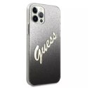 Guess GUHCP12LPCUGLSBK iPhone 12 Pro Max 6,7" czarny/black hardcase Glitter Gradient Script